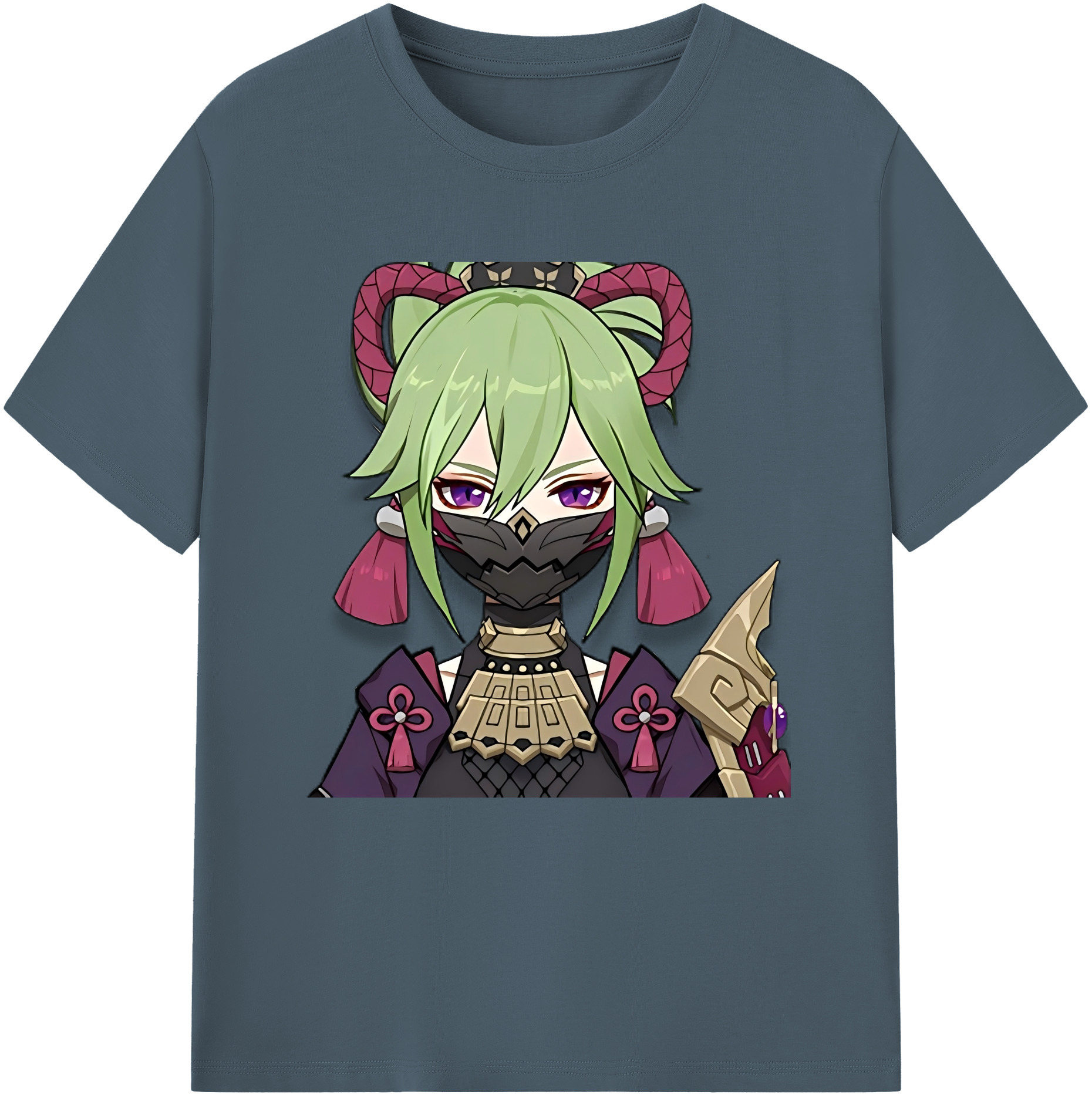 げんし神  久岐忍 くき しのぶ genshin Kuki Shinobu 綿100％半袖Tシャツ（フロントプリント）